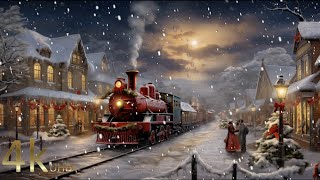 🎄 Relaxing Christmas Steam Train Journey  New Music amp Beloved Carols in 4K 🚂❄️ [upl. by Niknar]