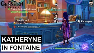 How to find Katheryne in Fontaine  Genshin Impact [upl. by Pears870]