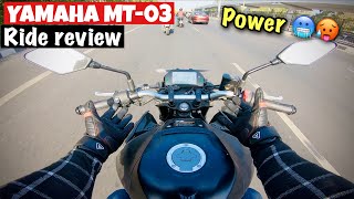 2024 YAMAHA MT03 HARD amp FAST DETAILED RIDE REVIEW [upl. by Yelhsa]