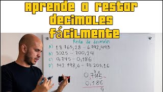 Clase Oficial  14 Resta de decimales Resolución de problemas Racionales Operación con decimal [upl. by Assennej858]