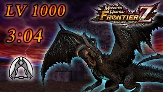 MHFZ MS  LV1000 Fatalis Speedrun  304  Solo No adrenaline [upl. by Akenot]