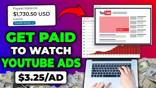 Watch Ads for Money 325 Per AD You Watch  How to Make Money Online 2024 [upl. by Atiuqan]