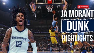 Ja Morant Amazing Dunks Highlights slamdunk jamorant nbadunk [upl. by Nnylf267]