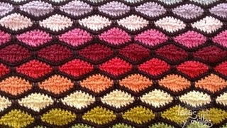 Tutorial Punto Ondas Crochet o Ganchillo Wave Stitch [upl. by Ettelrac]