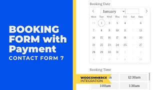 How to create Booking  Appointment form with Contact form 7  WooCommerce Integration for Payment [upl. by Idnam479]