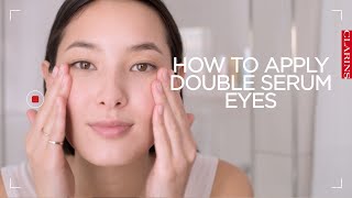 How to apply Double Serum Eye  Clarins [upl. by Sinoda]