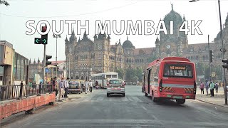 South Mumbai 4K  Driving Downtown  India [upl. by Agnew466]