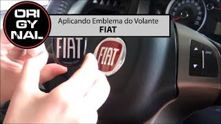 Aplicando Emblema Volante Fiat Black Piano Resinado [upl. by Mccutcheon]