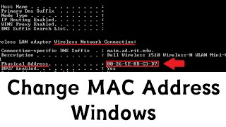 How to Change MAC ADDRESS on Windows 10 [upl. by Furgeson]