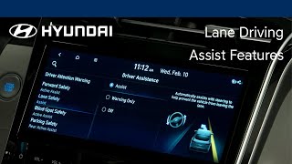 Lane Driving Assist Features  Hyundai [upl. by Enyalb]