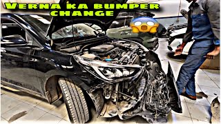 NEW VERNA 2023🔥😈 BUMPER CHANGE PROCESS  automotivework verna2023 viralvideo trandingvideo [upl. by Waneta606]