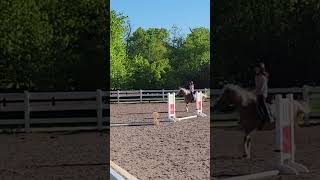 First time cantering off the lunge line at my old stable Cantering Horsebackriding [upl. by Aicilaana922]