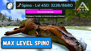 MAX LEVEL SPINO TAMING ARK SURVIVAL EVOLVED MOBILE domando Spino level máximo [upl. by Assirralc]