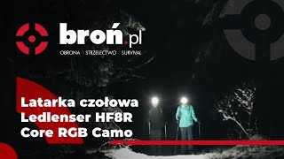 Latarka czołowa Ledlenser HF8R Core RGB Camo 503089 [upl. by Durtschi]