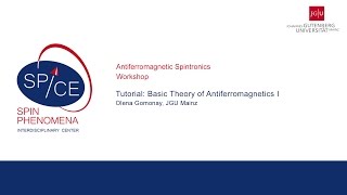 Talks  Antiferromagnetic Spintronics  Olena Gomonay I  Tutorial Basic Theory of Antiferromagn [upl. by Idas160]