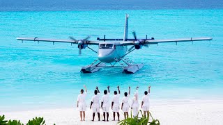 Maldives seaplane transfer most beautiful flight in the world 4K UHD [upl. by Lamp]