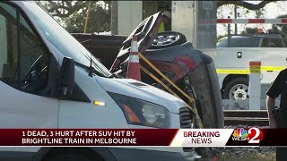 Police 1 dead 3 injured after Brightline train vehicle crash in Melbourne [upl. by Osicnarf]