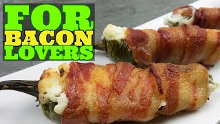 Bacon Wrapped Jalapeno Poppers Recipe  DO YOU LOVE BACON [upl. by Vernon]