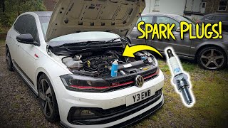 SPARK PLUG UPGRADE ON MY POLO GTI EA888 GEN3B [upl. by Orlan]