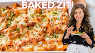 Baked ZITI Recipe  Easy PASTA CASSEROLE [upl. by Assenev112]