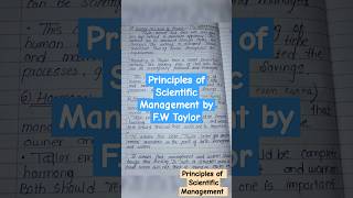 Principles of Scientific Management by FW Taylor full explanation education management [upl. by Yeniffit613]