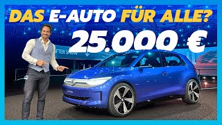 VW ID2  kürzer als ein Polo  mehr Platz als ein Golf  450 km Reichweite  unter 25000€ [upl. by Adamski]