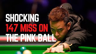 Noppon Saengkhams SHOCKING 147 Miss on the Pink Ball snooker2024 [upl. by Mcnutt479]