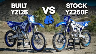 TwoStroke vs FourStroke Built YZ125 vs Stock YZ250F [upl. by Keffer]