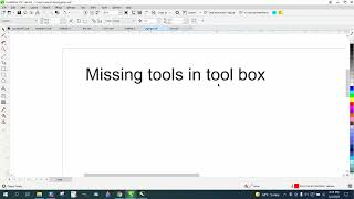 Corel Draw Tips amp Tricks Missing tools in your tool box [upl. by Aeriell]