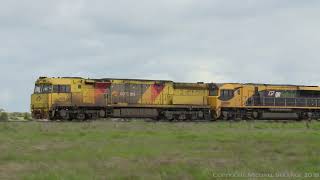 Aurizon Intermodal Freight Train  PoathTV Australian Railways [upl. by Ennairac]