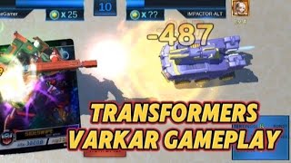 TRANSFORMERS AR CARD GAME VARKAR GAMEPLAY [upl. by Hughie969]