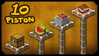 ✔ Minecraft 10 Ways to Use Pistons [upl. by Owain]