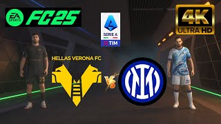 EA FC 25  Hellas Verona vs Inter  Seria A Italiana  2425 4K60 [upl. by Ynotna]