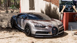 Rebuilding Abandoned Bugatti Chiron Forza Horizon 5 Logitech G29 Stering Wheel Gameplay [upl. by Silrak]