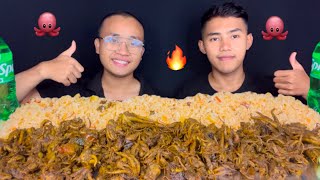 OCTOPUS MUKBANG 🐙 🔥 🔥  MANIPURI MUKBANG [upl. by Garik]