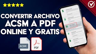 ¿Cómo Convertir un Archivo ACSM a PDF de Forma Online [upl. by Westberg]