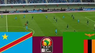 DR Congo 1 vs 1 Zambia 2024 CAF Full match  Video game simulation PES 2021 [upl. by Naerad318]