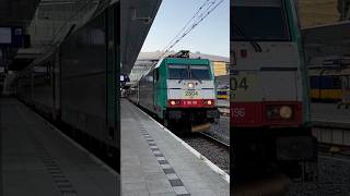 NMBS 186 196 comes with a set of I10 carriages with light greeting through Utrecht Central Station [upl. by Venterea]