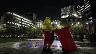 Aldgate Square City of London Fountain Display [upl. by Eldora]