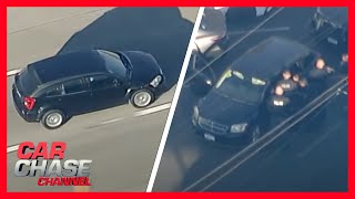 FULL POLICE CHASE Pursuit suspects surrender after highspeed chase  Car Chase Channel [upl. by Aggappe]