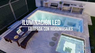 ¡Nuevo Proyecto Les mostramos la piscina X7 junto con un jacuzzi de la marca Xpools [upl. by Geier]