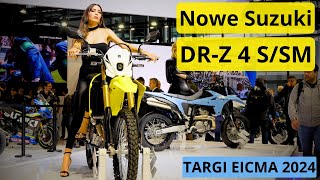 Suzuki DRZ 4S i 4 SM  NOWOŚĆ 2025  targi EICMA w Mediolanie [upl. by Elocyn]