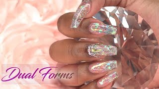 Acrylic Nails Tutorial  Acrylic Nails for Beginners  Dual Forms with Acrylic  How To Glass Nails [upl. by Haukom]