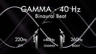 Gamma for a Genius Brain  1hr Pure Binaural Beat Session at 40Hz Intervals [upl. by Eisle]