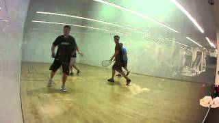 RoysterSwain Vs LadgeOrr Racquetball Doubles [upl. by Lehplar]