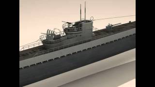 3D Model of Type IX Uboat Submarine Review [upl. by Nizam]