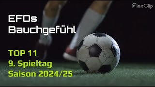 Taktikbesprechung TOP 11  9 Spieltag Saison 202425 [upl. by Tertia165]