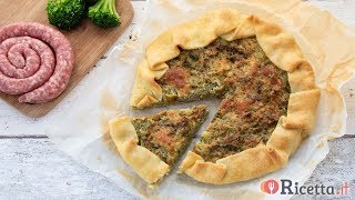 Torta salata con broccoli e salsiccia  Ricettait [upl. by Theadora]