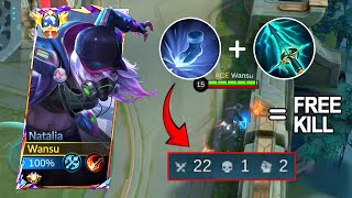 ROAM NATALIA BEST CHEAT COMBO BUILD 🔥 free kill  ML NATALIA BEST BUILD 2024  MLBB [upl. by Aicirpac350]