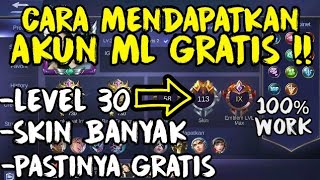 CARA MENDAPATKAN AKUN ML GRATIS  SKIN BANYAK LEVEL 30 [upl. by Leahcimal]